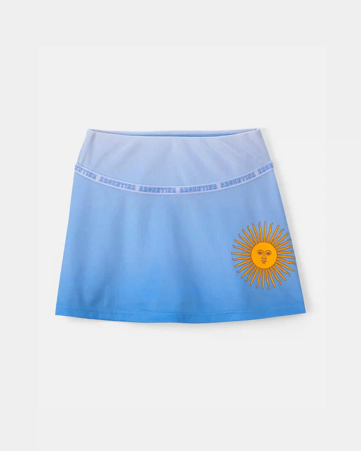 Girls Umbro Argentina Active Skort - Light Blue/White