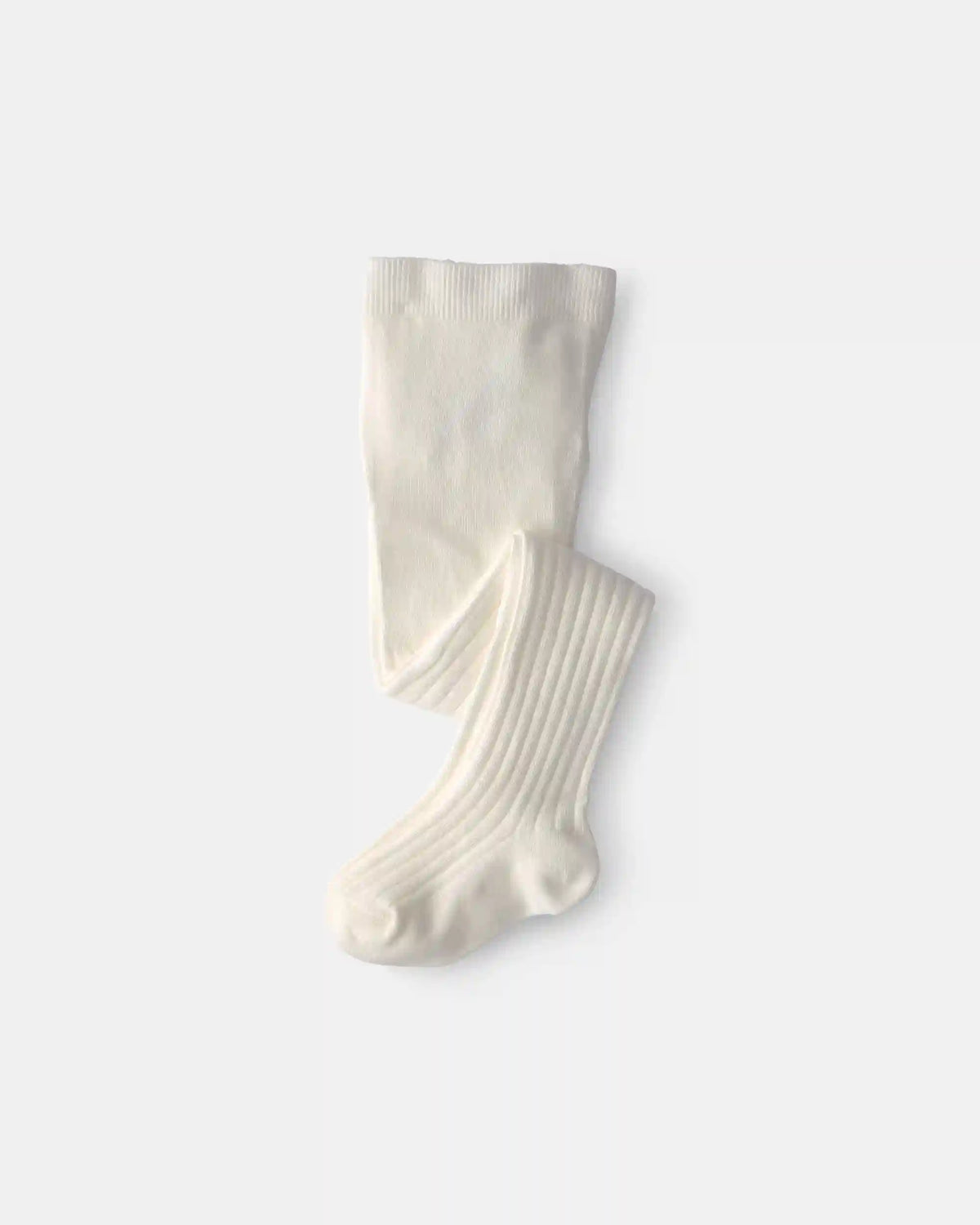Toddler Girl Ribbed Tights - Ivory