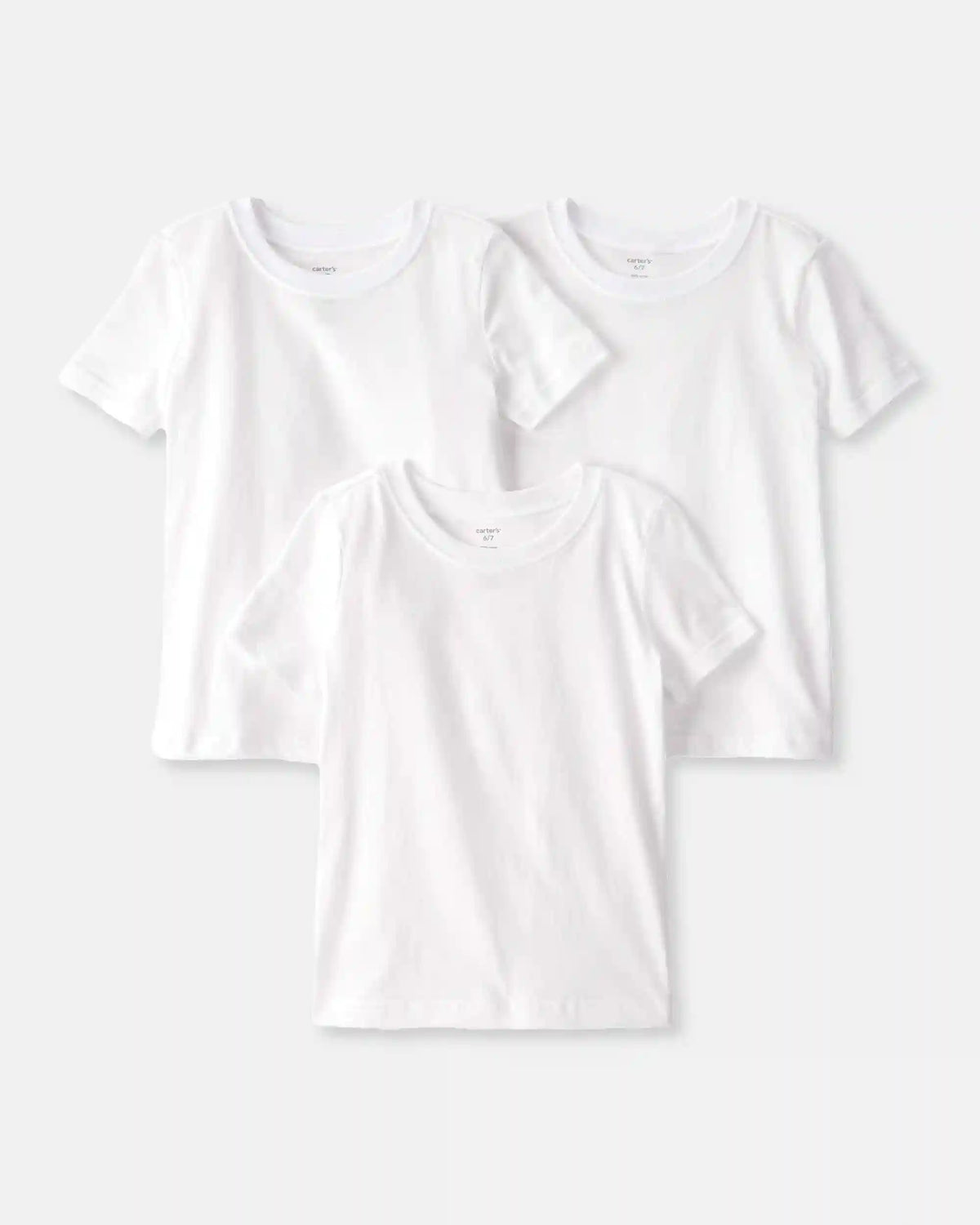 Boys 3-Pack Short-Sleeve Undershirts - White