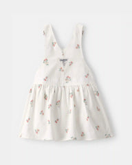 Toddler Girl Strawberry Skirtall - White