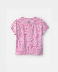 Girls Summer Treats Top - Pink