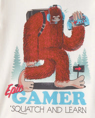 Boys Bigfoot Gamer 100% Cotton Snug Fit 4-Piece Pajama Set - Blue/Ivory
