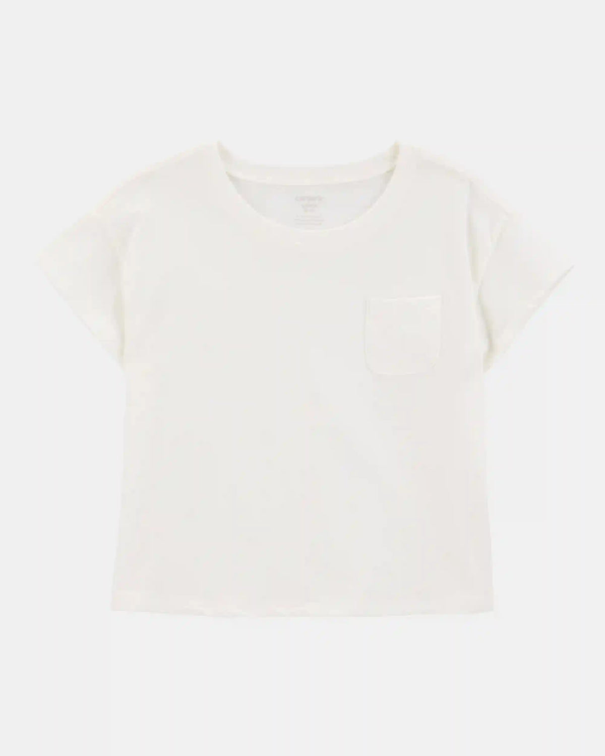 Girls Short-Sleeve Pocket Tee - White