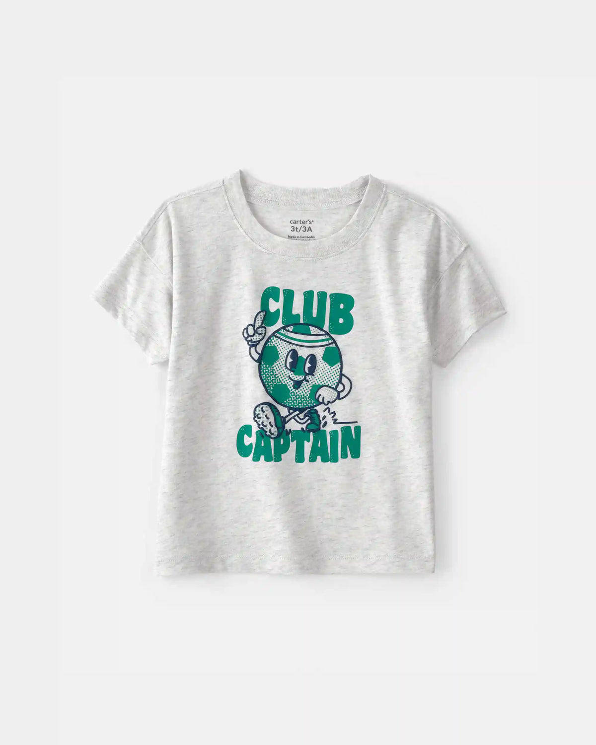 Toddler Boy 'Club Captain' Graphic Tee - Grey