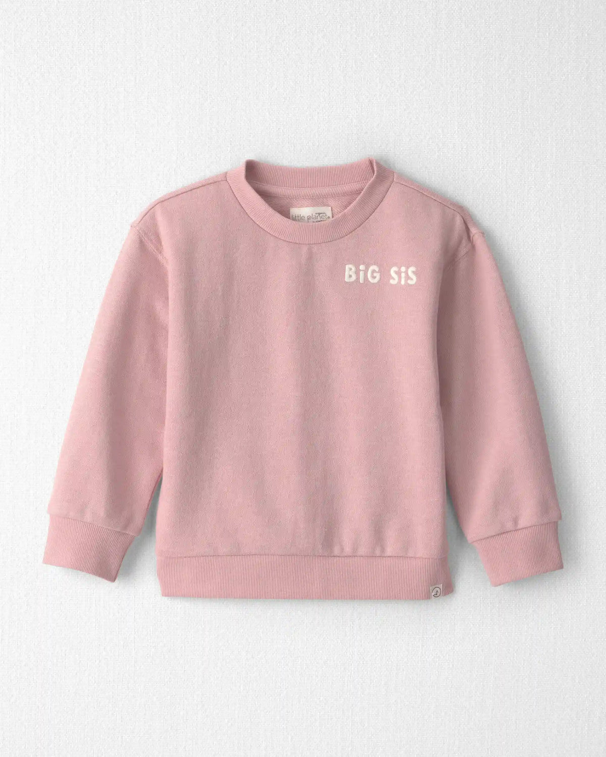 Toddler Girl Organic Cotton Big Sis Pullover