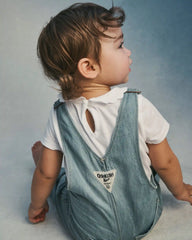 Baby Scalloped Collar Long-Sleeve Bodysuit - White