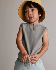 Toddler Boy Henley Tank - Grey