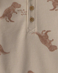 Baby Boy 2-Piece Dinosaur Bodysuit & Pant Set - Brown