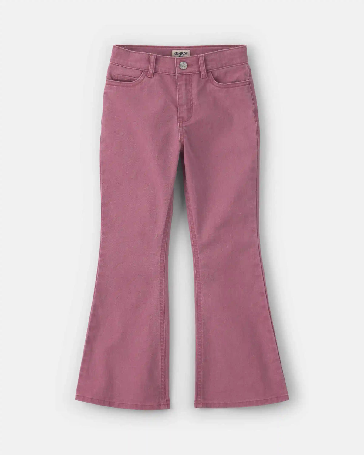 Girls Twill Flare Pants - Purple