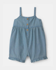 Baby Girl Chambray Sleeveless Romper