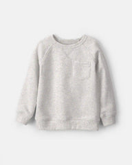 Toddler Boy Fleece Pullover Sweatshirt - Grey