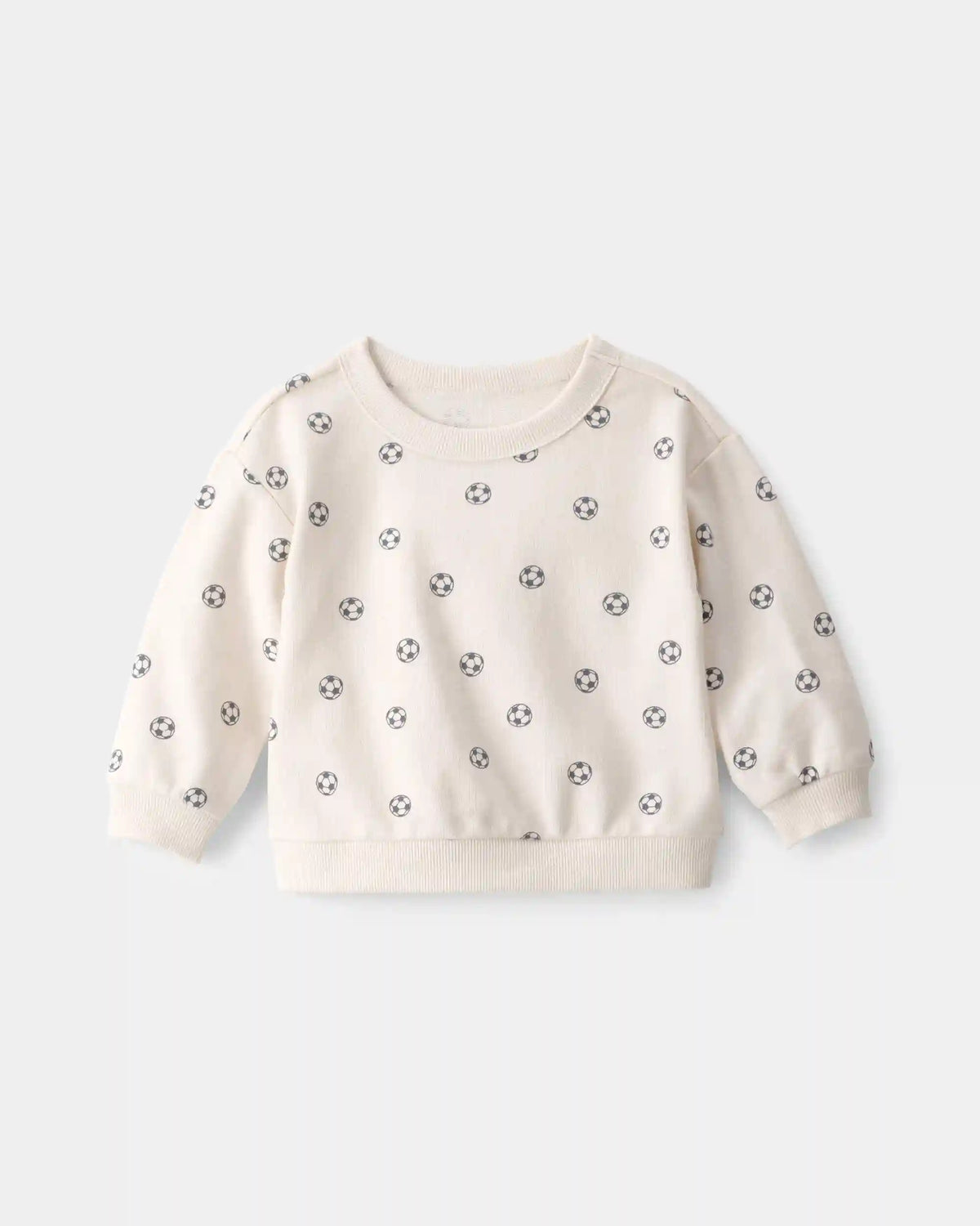 Baby Soccer French Terry Pullover Sweatshirt - Ivory