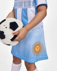 Girls 2-Piece Umbro Argentina Soccer Jersey & Skort Set - Light Blue/White