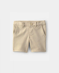 Toddler Girl Uniform Ponte Knit Shorts - Khaki