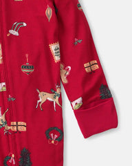 Baby Christmas PurelySoft™ 2-Way Zip Sleep & Play Pajamas - Red