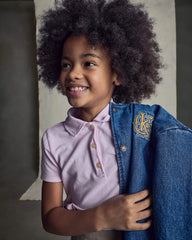 Girls Uniform Piqué Polo Shirt - Pink