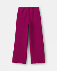 Girls Heart Fleece Wide-Leg Active Pants - Burgundy