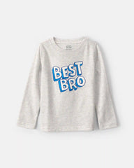 Toddler Boy 'Best Bro' Long-Sleeve Graphic Tee - Grey
