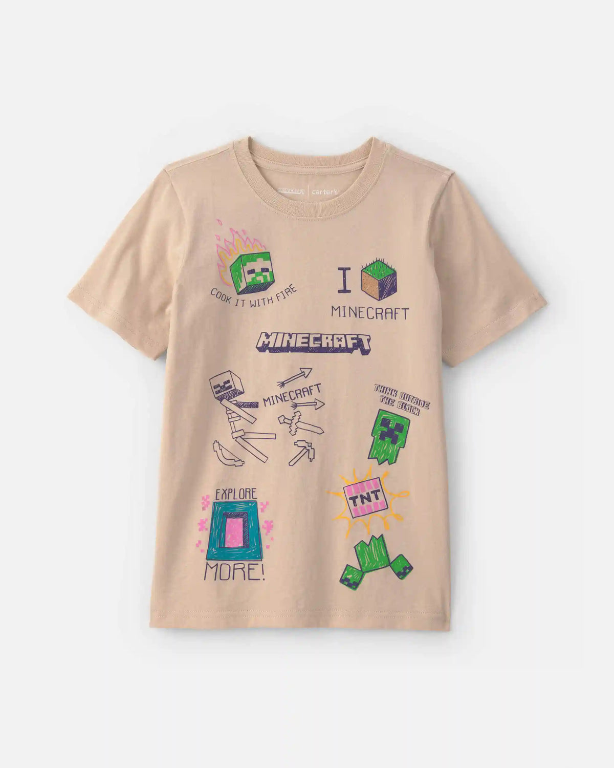 Boys Minecraft® Graphic Tee - Tan