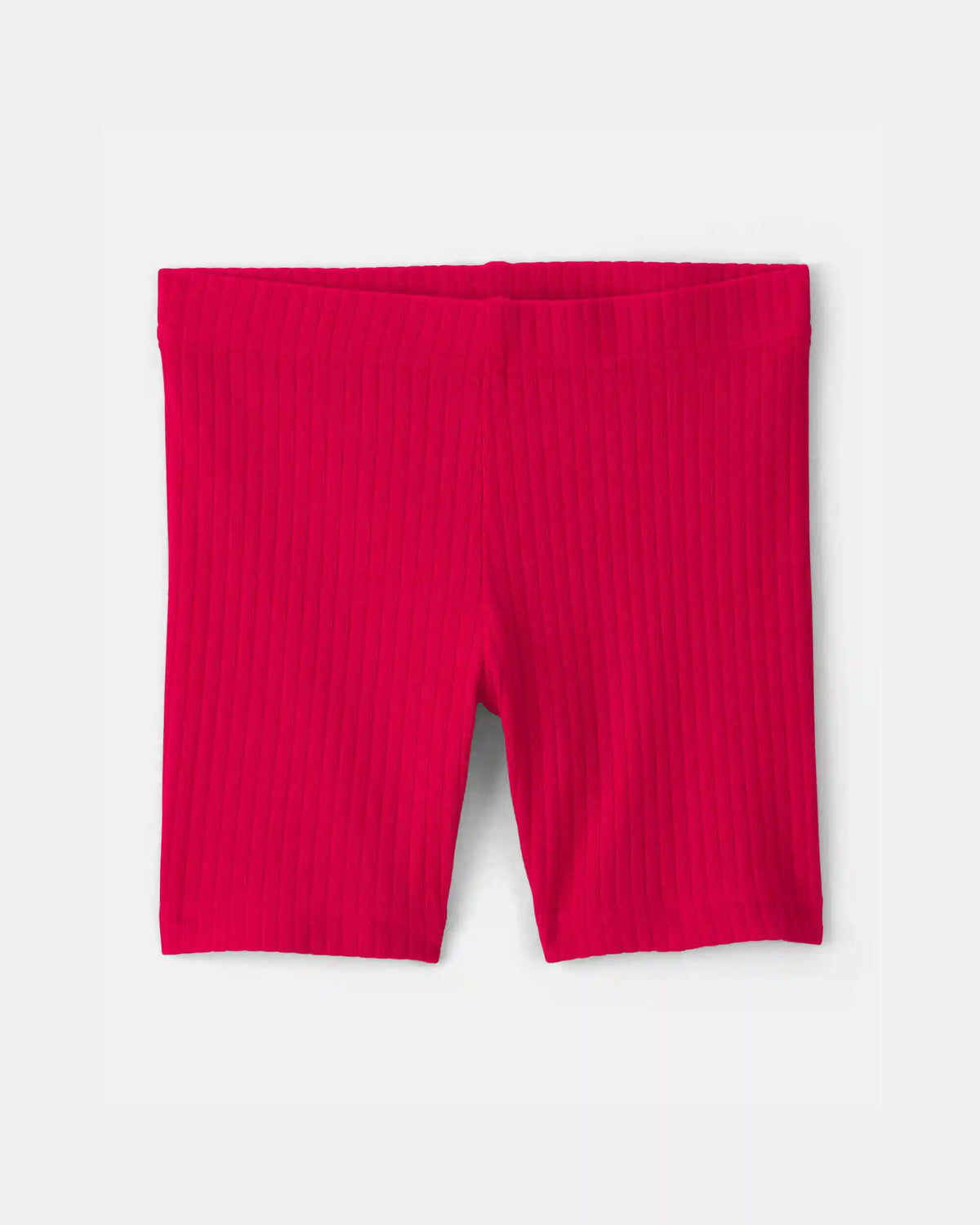 Toddler Girl Rib Bike Shorts - Red