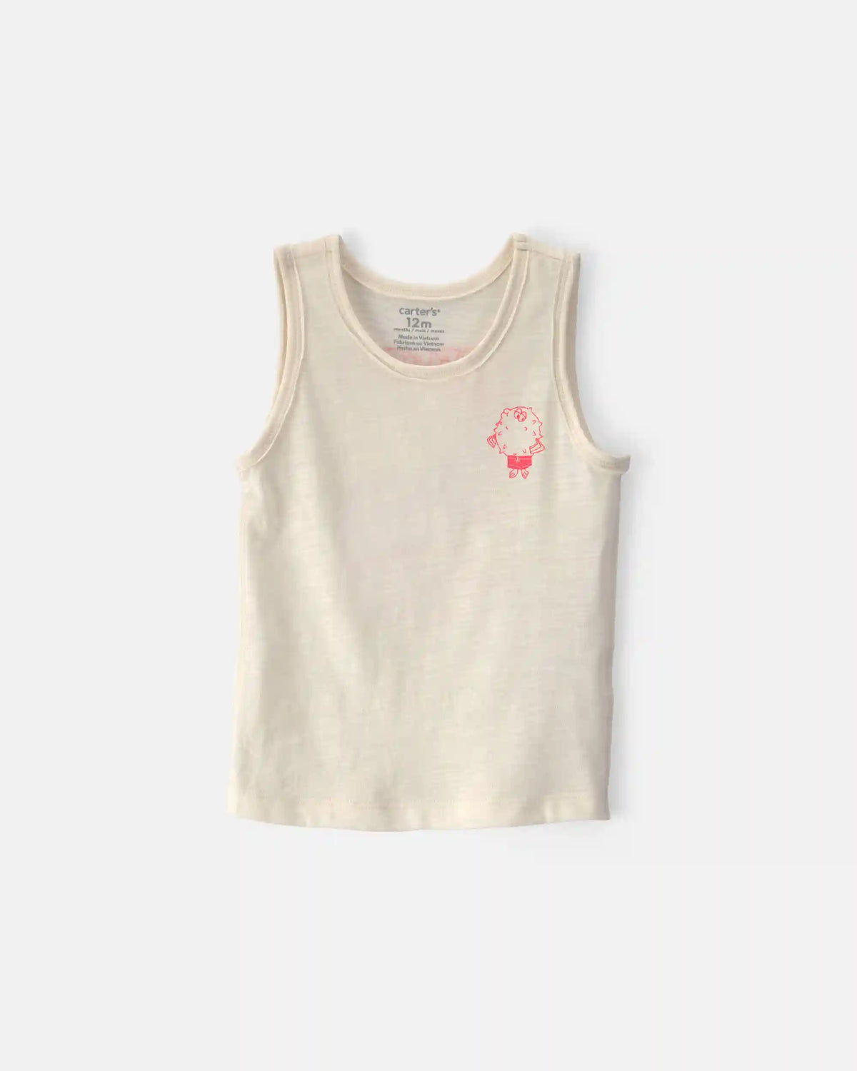 Baby Boy Puffer Fish Graphic Tank - Cream