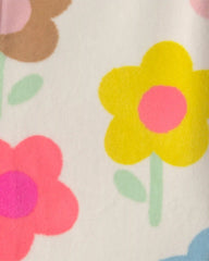 Baby Girl 1-Piece Floral 2-Way Zip DreamPlush Snug Fit Footed Pajama