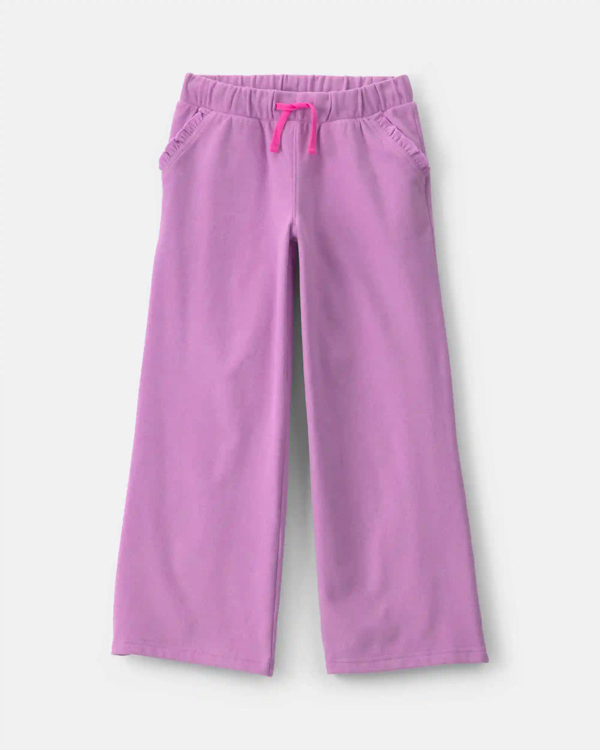 Girls Ribbed Pull-On Pants - Purple