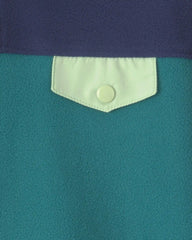Toddler Boy 2-Piece Color Block Fleece Pullover & Pant Set - Navy Blue/Green