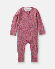 Baby Girl Floral PurelySoft™ 2-Way Zip Sleep & Play Pajamas - Pink