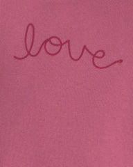 Toddler Girl 2-Piece 'Love' Fleece Long-Sleeve Top & Pant Set - Pink