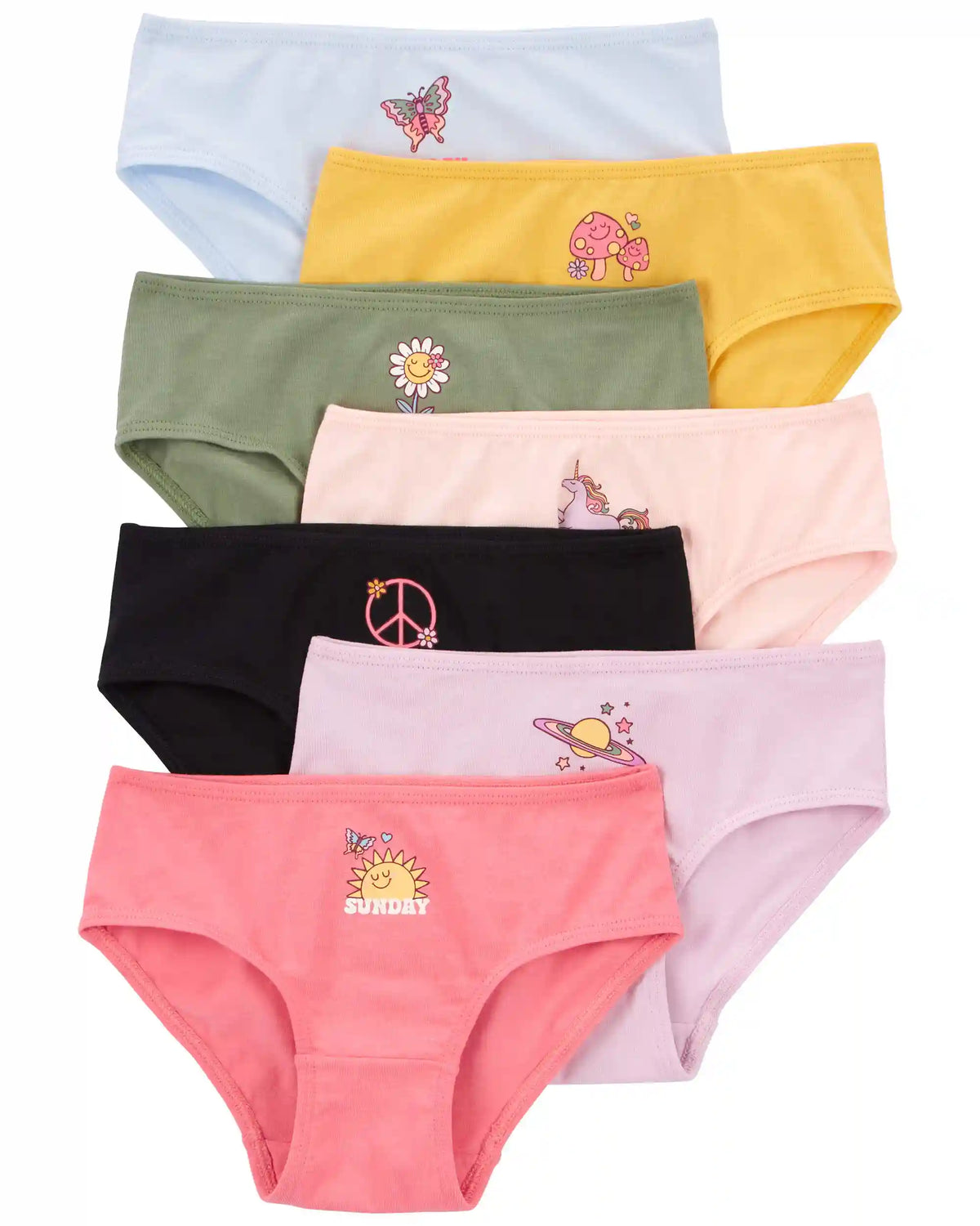 Toddler 7-Pack Weekdays Hipster Stretch Cotton Undies