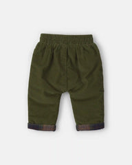 Baby Boy Corduroy Pants - Olive Green