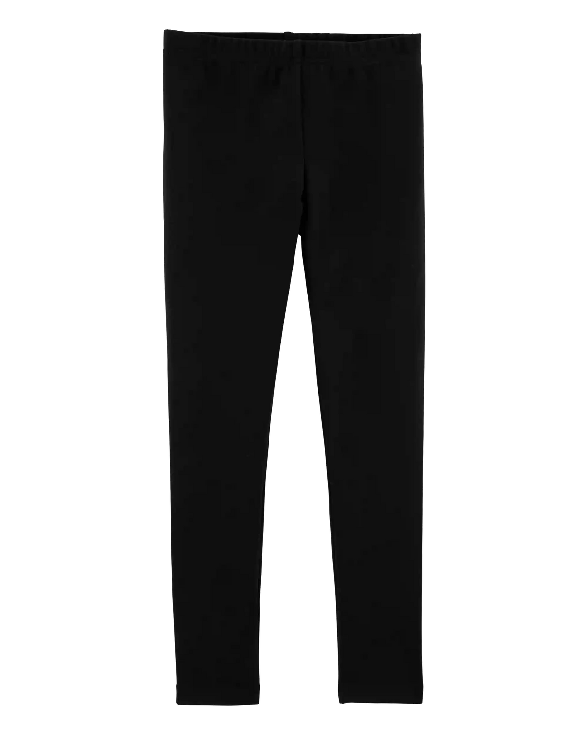Girls Cotton Stretch Leggings - Black
