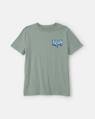 Boys 'Bruh' Graphic Tee - Green