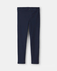 Girls 3-Pack Uniform Ponte Skinny Pants - Navy