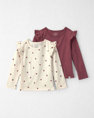 Toddler Girl 2-Pack Organic Cotton Tops