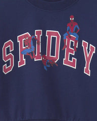 Toddler Boy ©Marvel Spider-Man Pullover Sweatshirt - Navy Blue