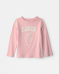 Girls Ballet Long-Sleeve Graphic Tee - Pink