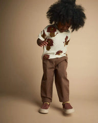 Toddler Boy Playground Pants in Gingham - Brown