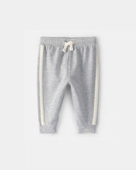Baby Boy French Terry Pants - Heather Grey   