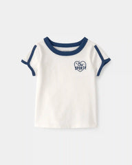 Baby Girl 'Club Sporty' Top - Ivory
