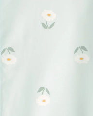 Girls Floral Raincoat - Blue
