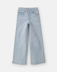 Girls Denim Wide-Leg Jeans - Light Wash