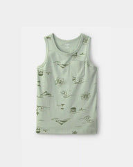 Boys Beach Pocket Tank Top - Green