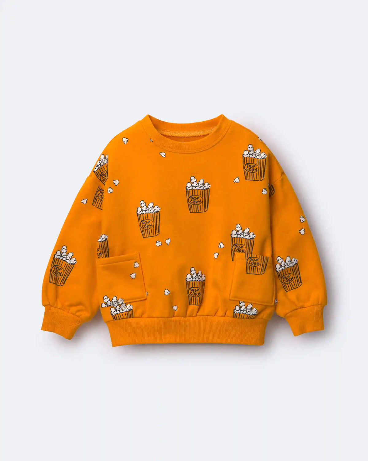 Toddler Otter Sweatshirt™ with Pockets in Popcorn Print - Golden Yellow