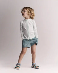 Toddler Full-Zip Long-Sleeve Rashguard - Light Blue