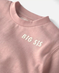 Toddler Girl Organic Cotton Big Sis Pullover