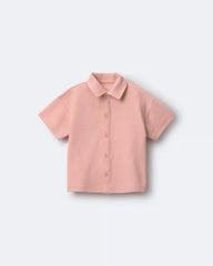 Toddler Boy Button-Down Short-Sleeve Shirt - Light Pink