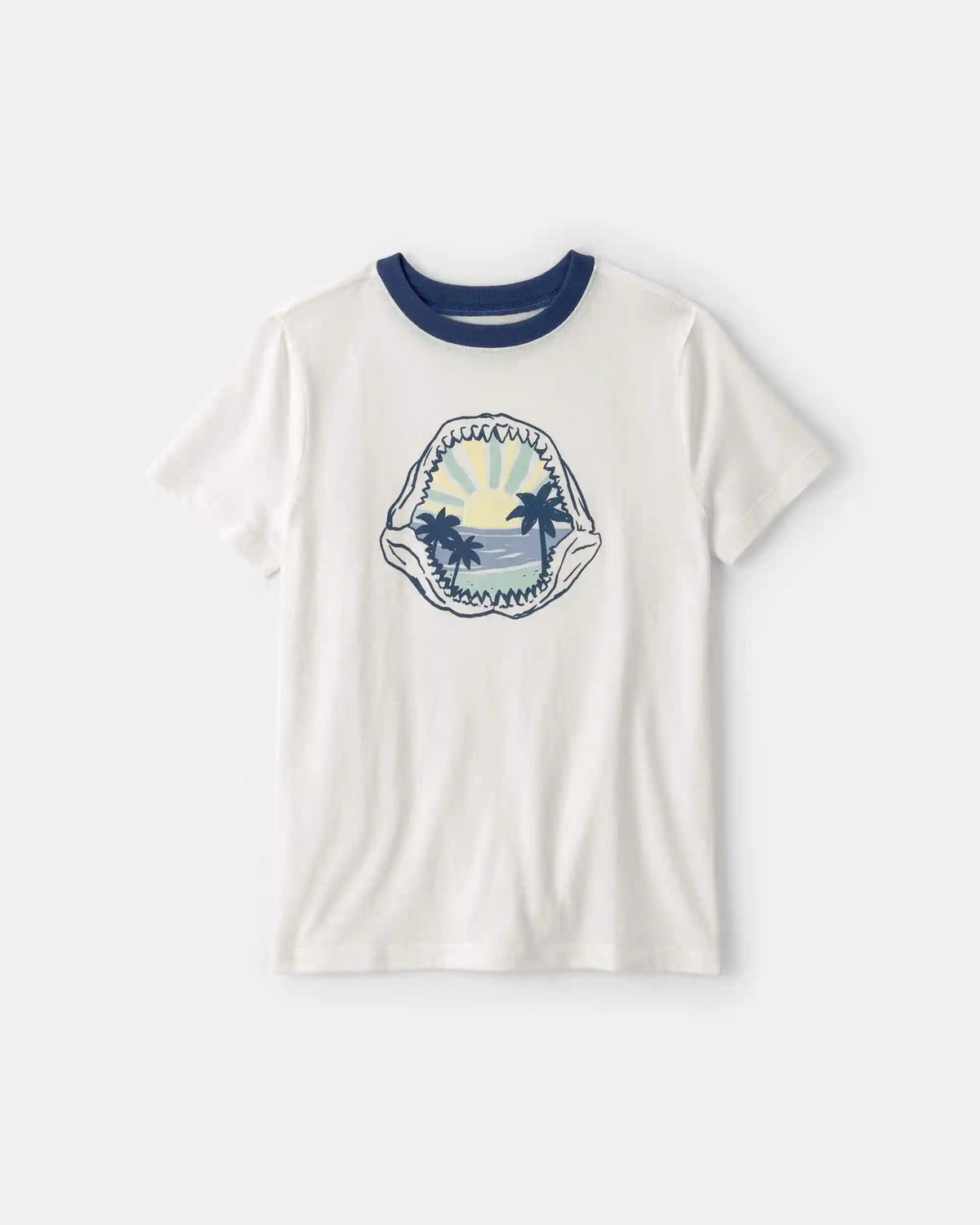 Kids Shark Fossil Graphic Tee - Ivory