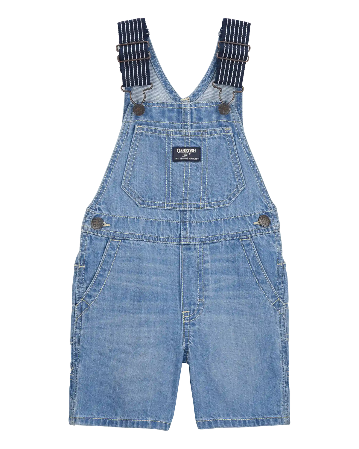 Toddler Denim Shortalls - Blue